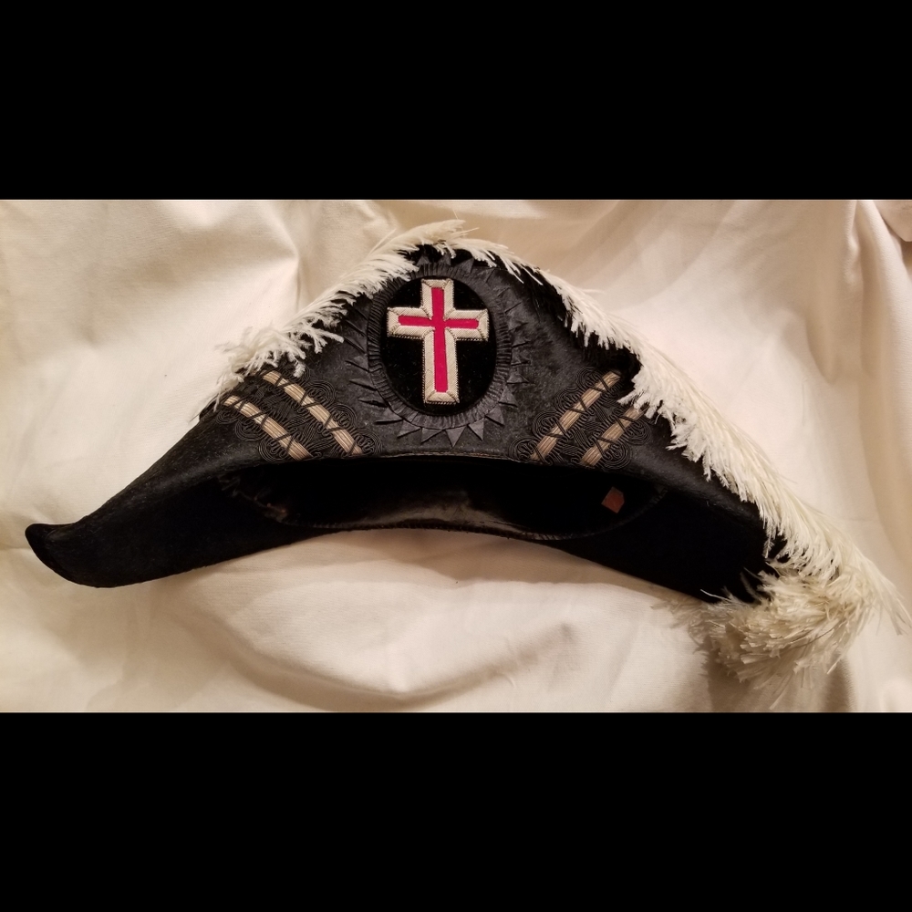 1890-1910 Men's Templar regalia hat